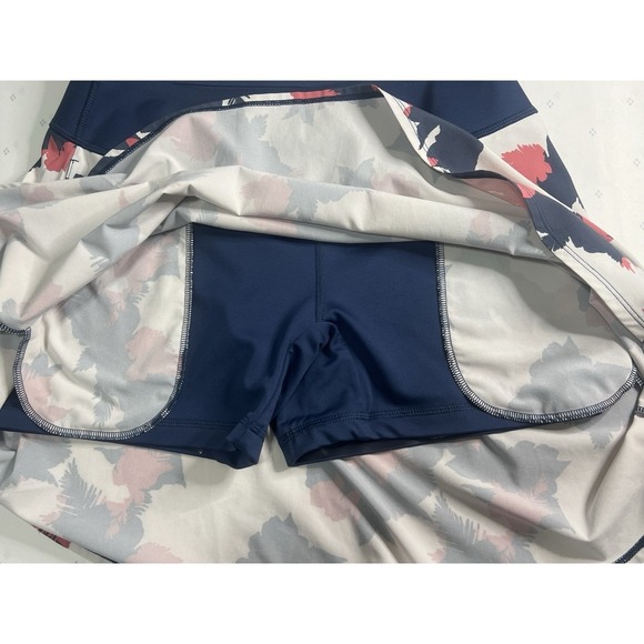 Puma Skort Medium Athletic Floral Navy Pink White M Golf Tennis Pickleball - Picture 8 of 12